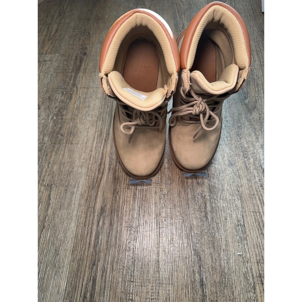 K-Swiss Womens 9FS05231โ Tan Ankle Work Boots Size 8 Padded Collar Lug Sole - Picture 2 of 9